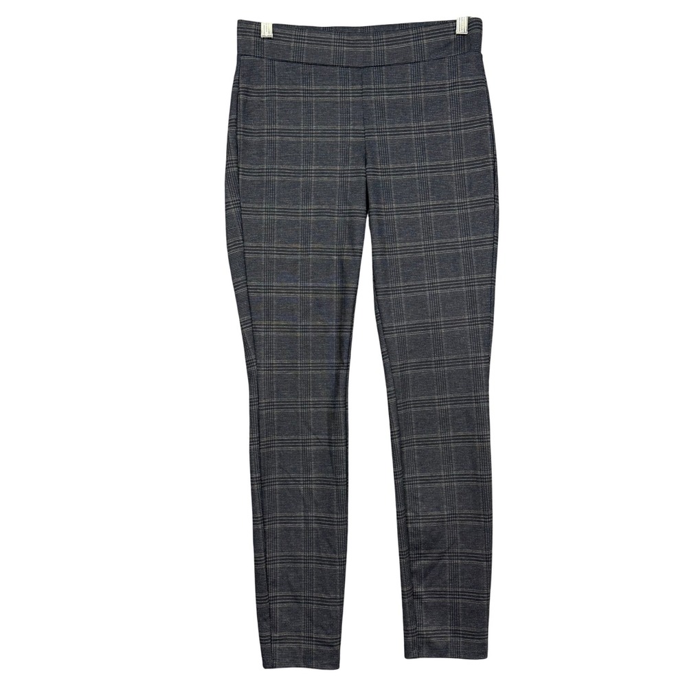 NYDJ Plaid Leggings Women 0 Grey Lift Tuck Technology Slim Fit Pull On Stretch‎